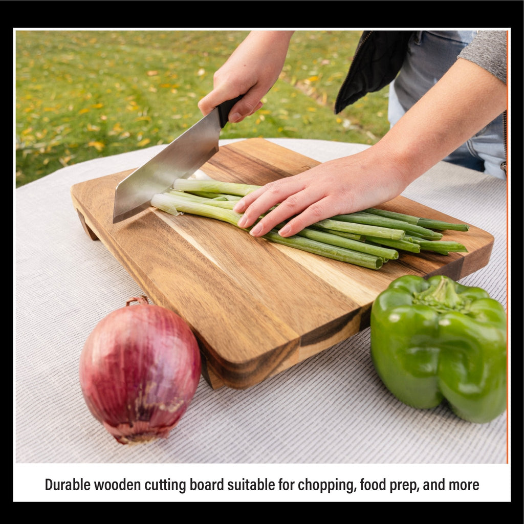 14"x11" Wood Cutting Board W/ Feet
