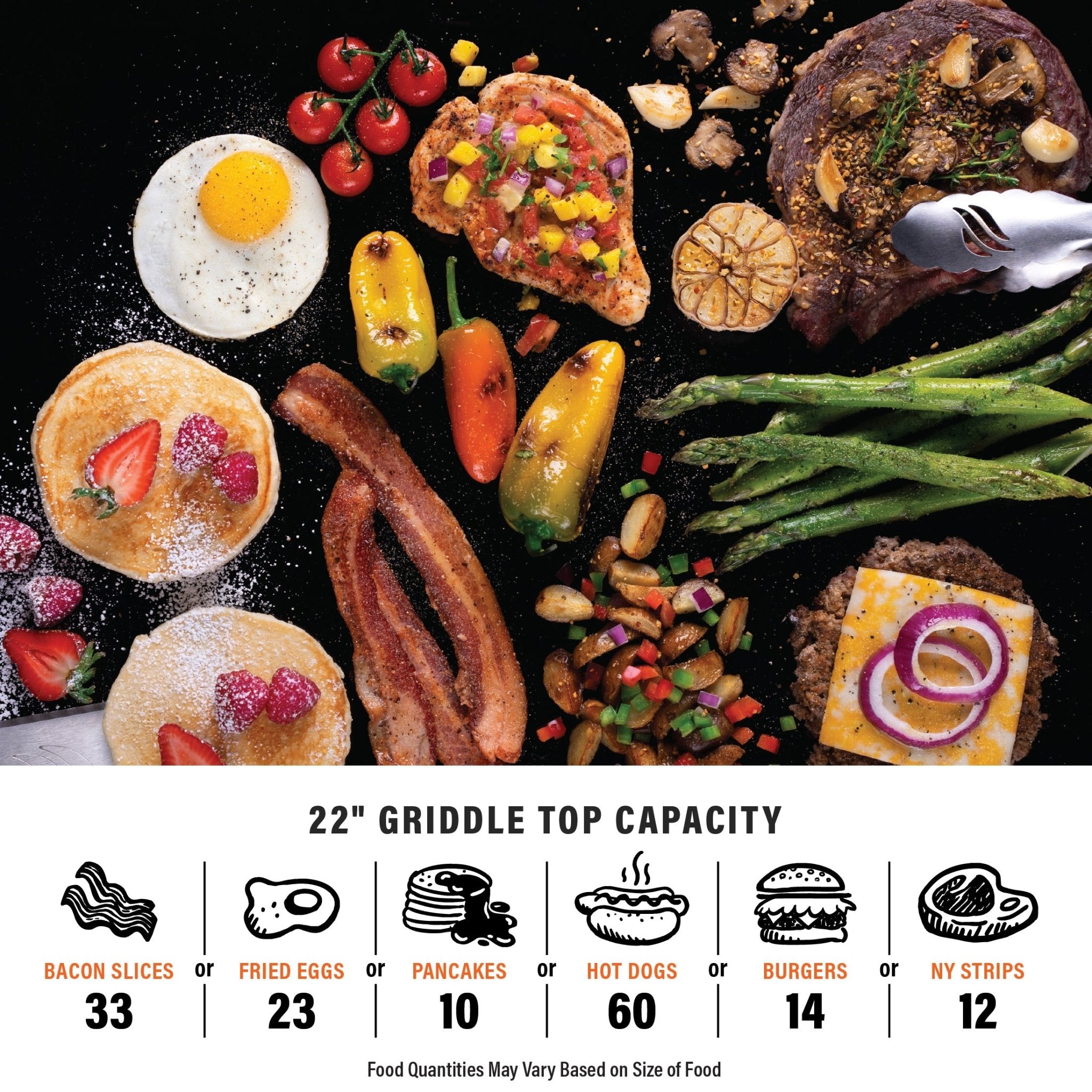 22" Griddle with Flexfold® Legs