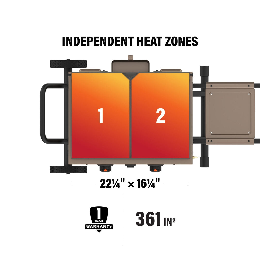 22" Griddle with Flexfold Legs