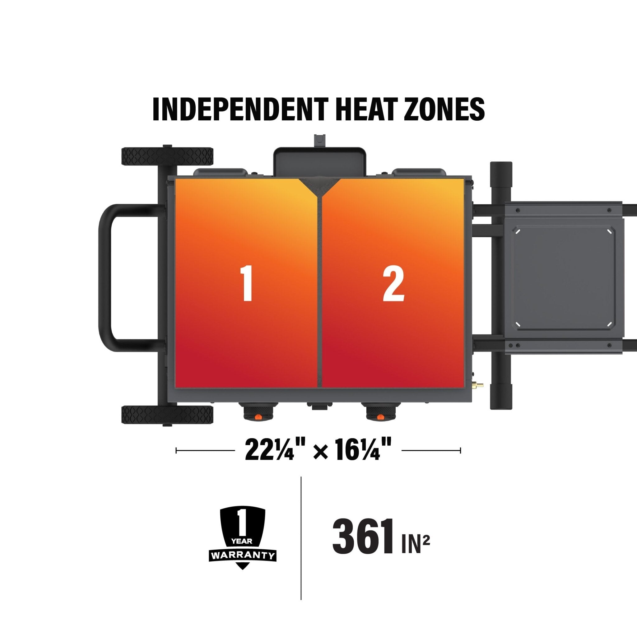 22" Griddle with Flexfold Legs (Charcoal Gray)