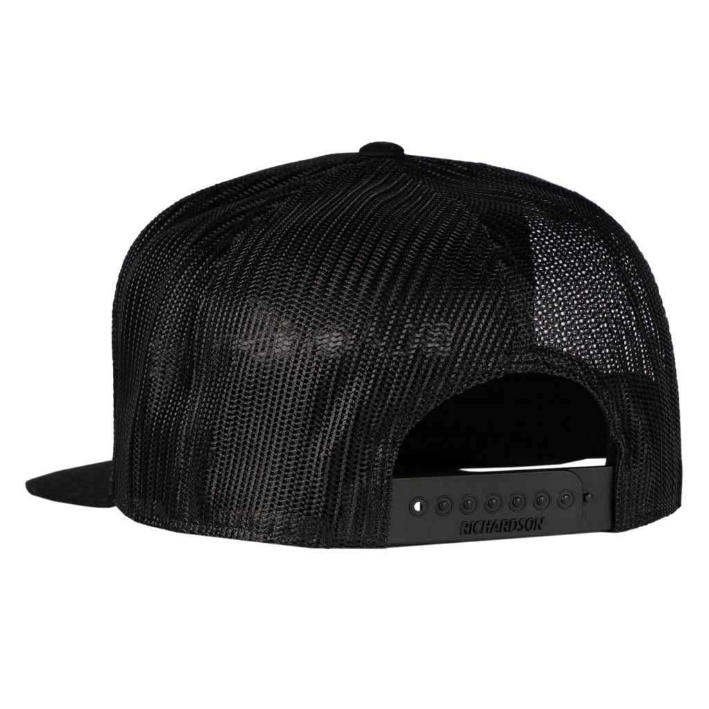 Hat - Black Flat Panel with Blackstone logo embroidery