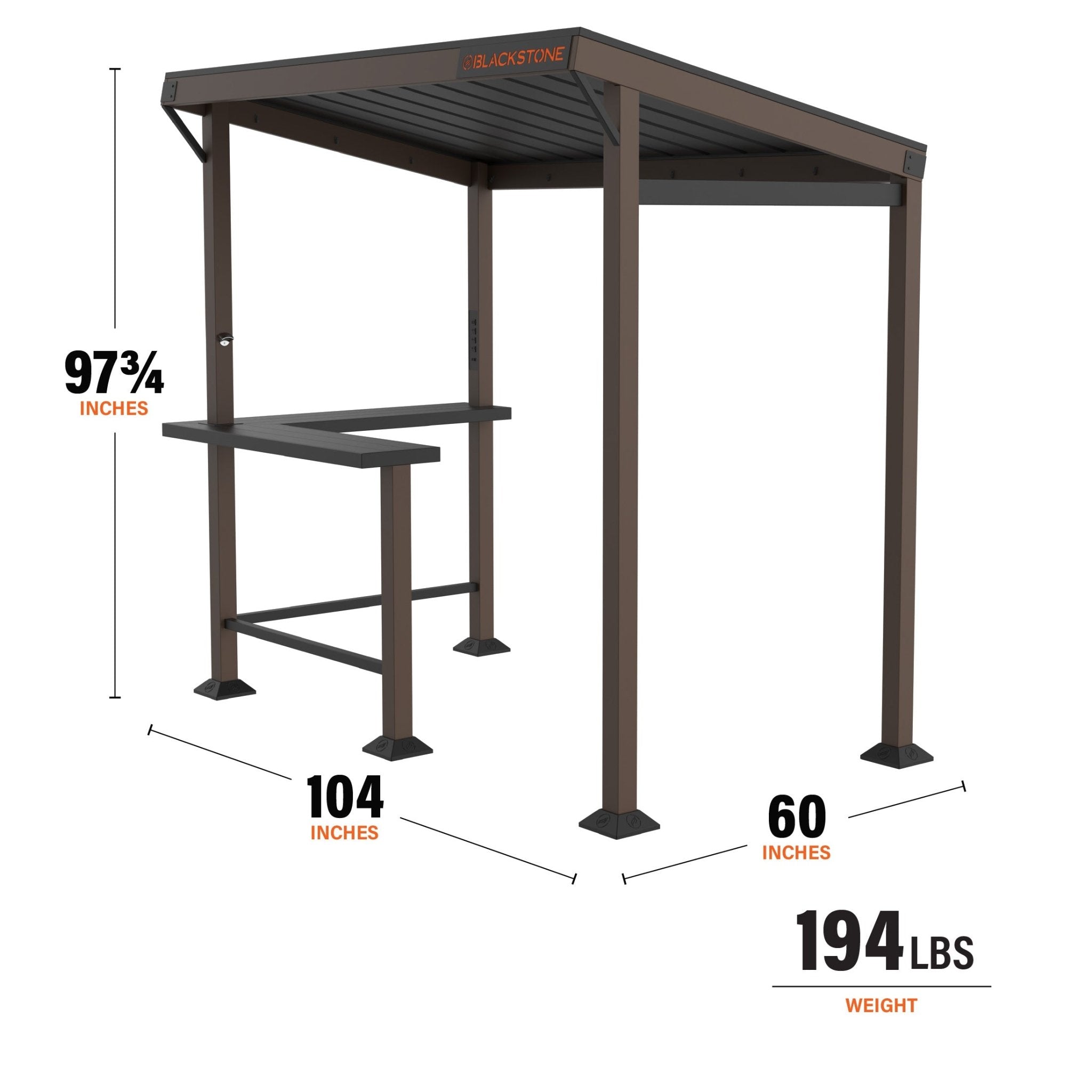 5’ x 8’ Bar and Griddle Pavilion