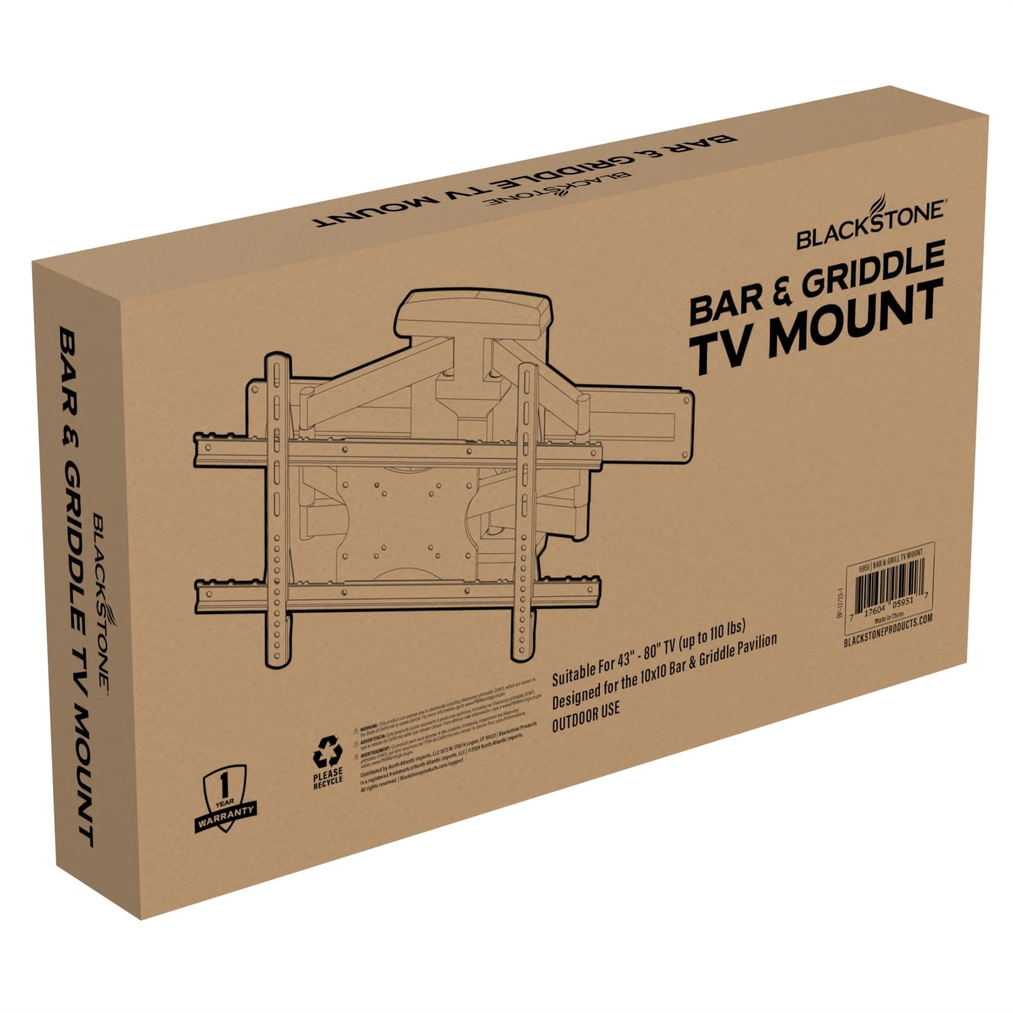 Bar and Griddle Full-Motion TV Mount