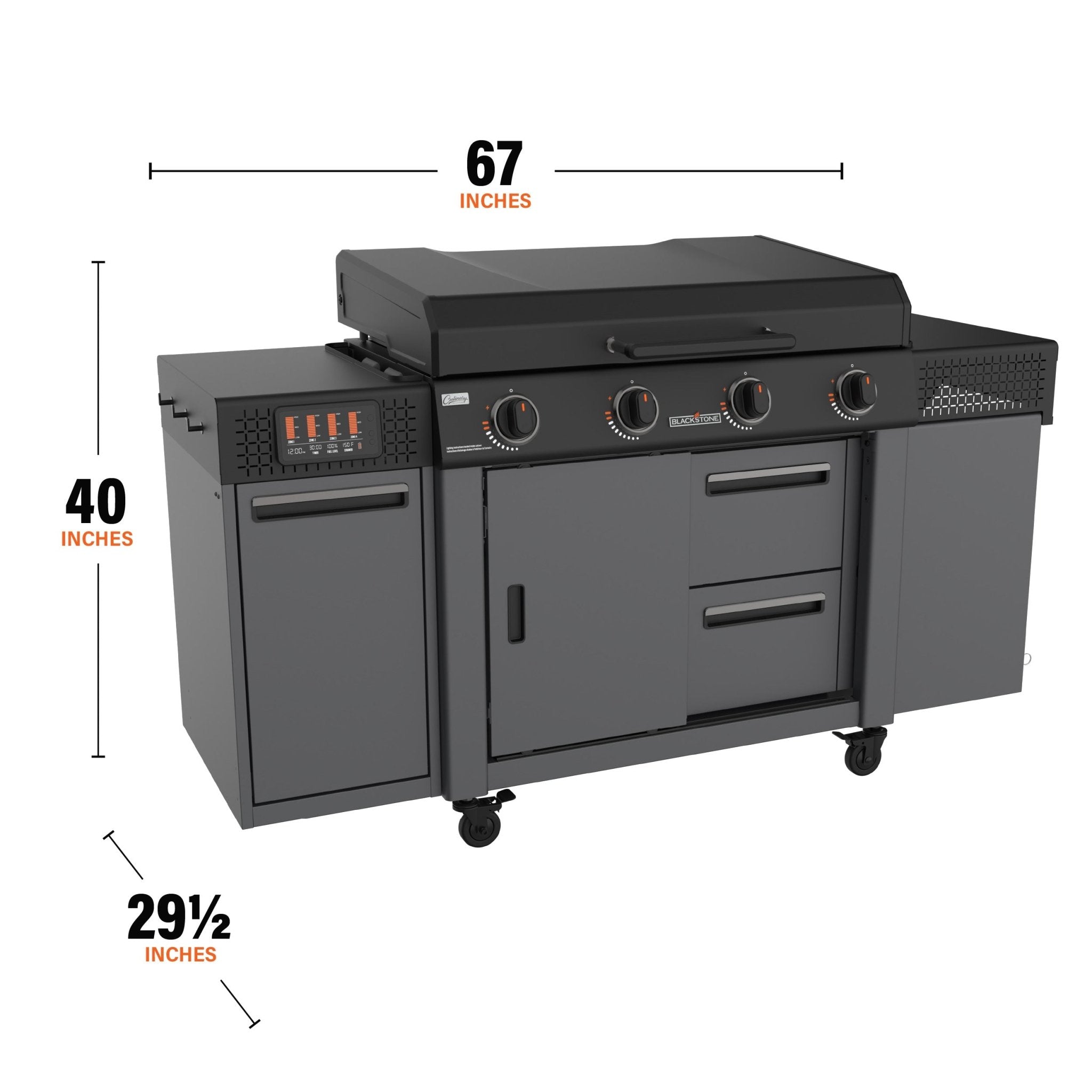 36" Griddle Deluxe with Extendable Side Table