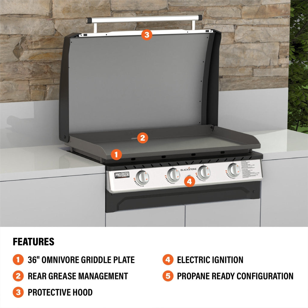 36" Omnivore Drop-in Griddle with Hood